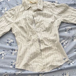 guess striped button up shirt